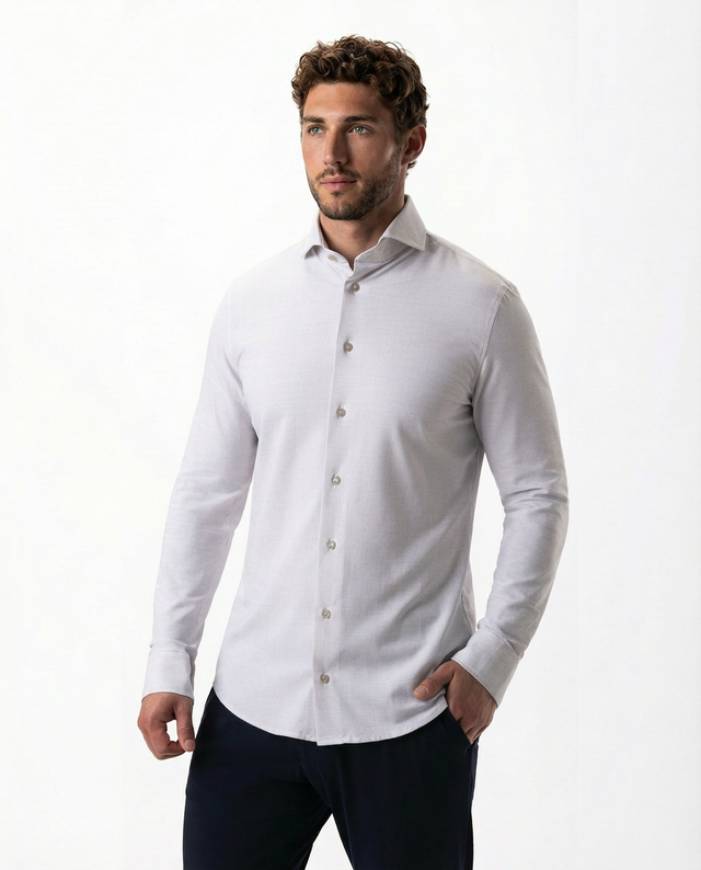IOS SHIRT - IVORY STRUCTURED