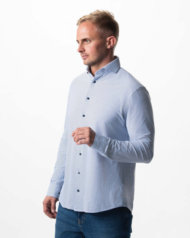 IOS SHIRT - OCEAN BLUE MINIMAL