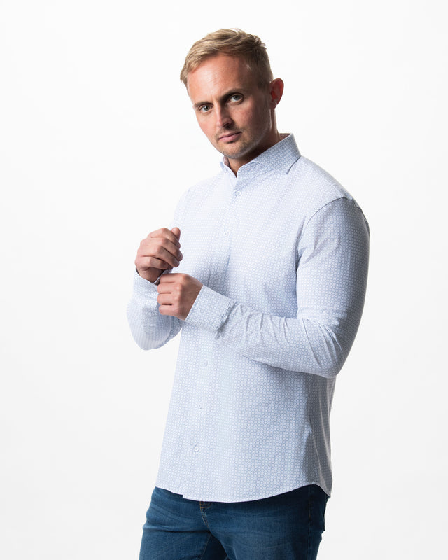 IOS SHIRT - ICE BLUE MINIMAL DESIGN