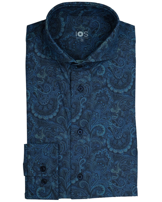 IOS SHIRT - AQUA PAISLEY