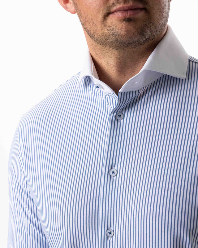 IOS SHIRT - STRIPES CONTRAST COLLAR
