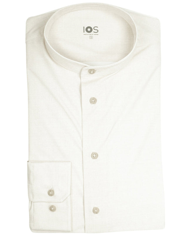 IOS SHIRT stand up - IVORY STRUCTRURED