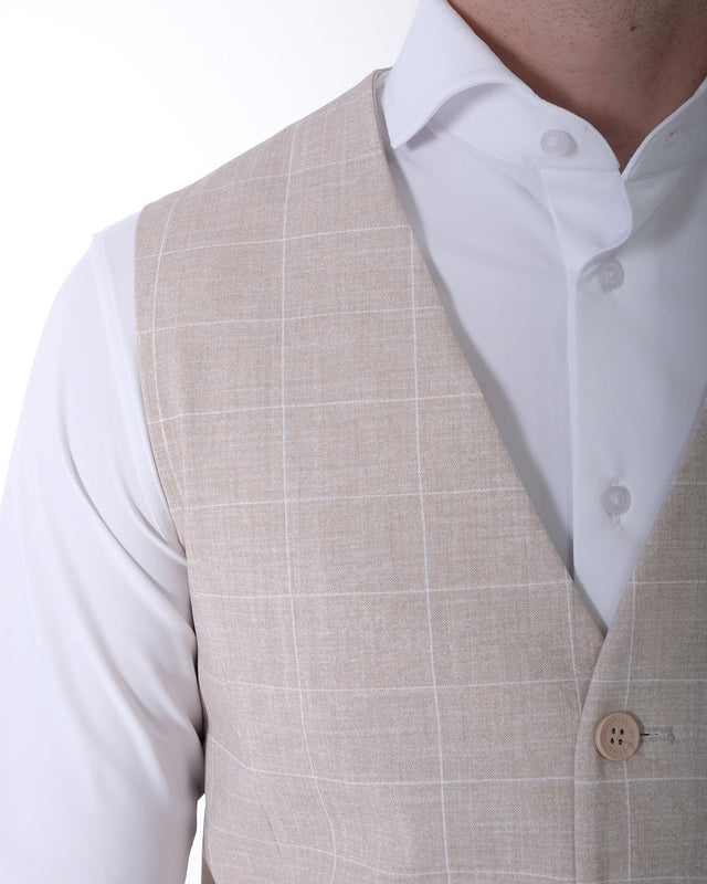 IOS VEST classic - BEIGE KARO