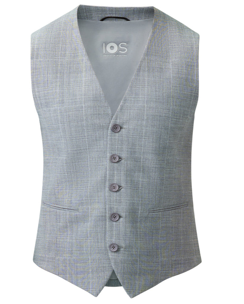 IOS VEST classic - LIGHT GREY KARO