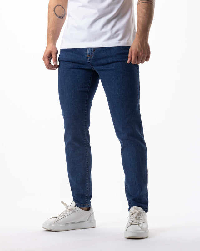 IOS JEANS - MID BLUE STONE WASH