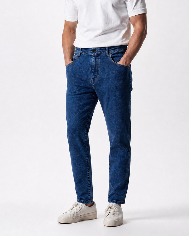 IOS JEANS - MID BLUE STONE WASH