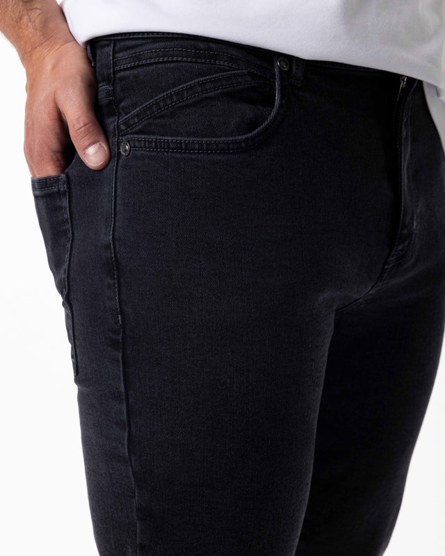 IOS JEANS - DARK GREY STONE WASH