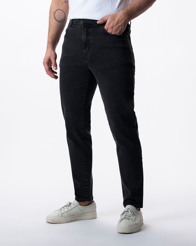 IOS JEANS - DARK GREY STONE WASH