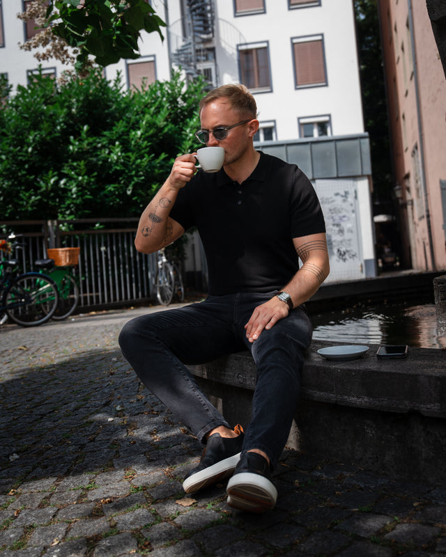 IOS JEANS - DARK GREY STONE WASH