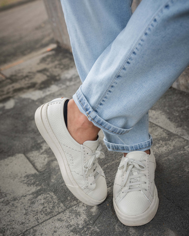 IOS JEANS straight - LIGHT BLUE BLEACHED WASH