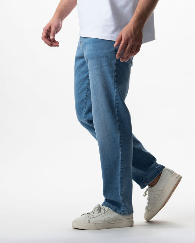 IOS JEANS straight - MID BLUE USED