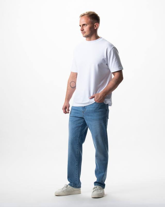 IOS JEANS straight - MID BLUE USED