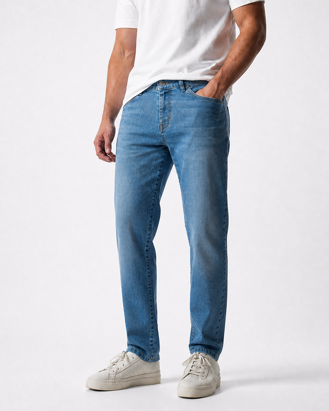 IOS JEANS dritti - BLU MEDIO USATI