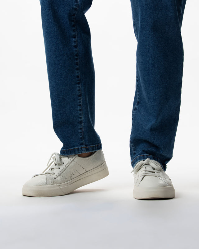 IOS JEANS straight - MID BLUE STONE WASH
