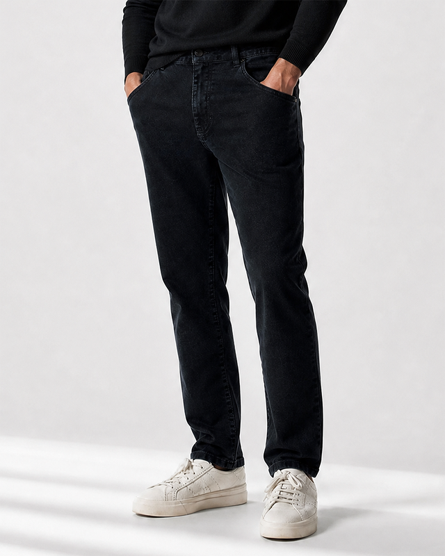 IOS JEANS dritti - LAVAGGIO PIETRA GRIGIO SCURO