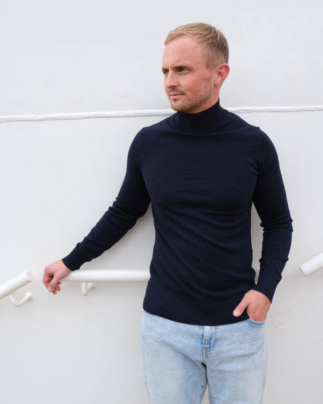 IOS TURTLE merino - NAVY MEL.