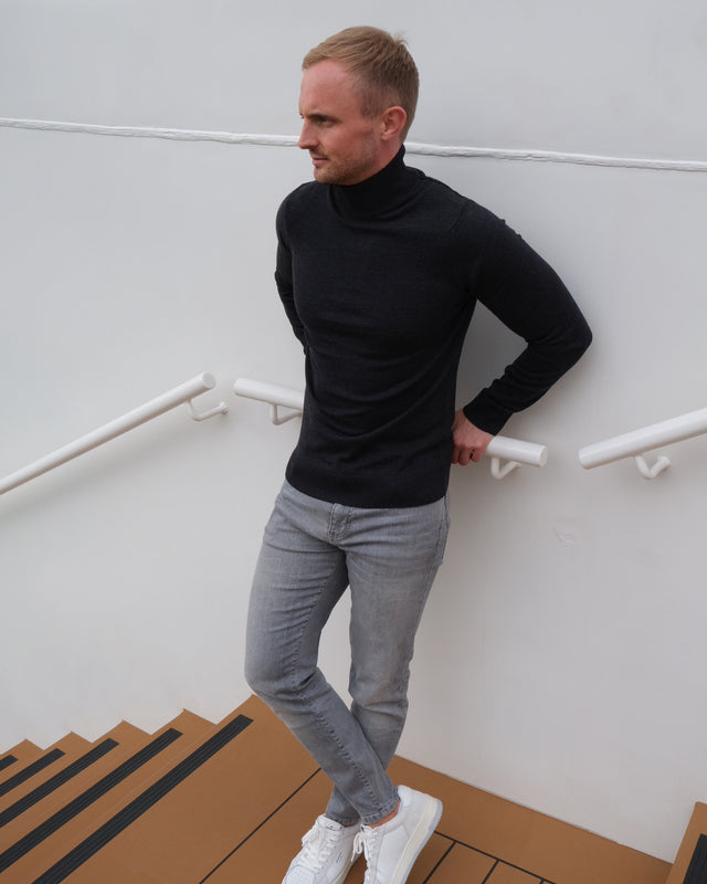 IOS TURTLE merino - DARK GREY MEL.