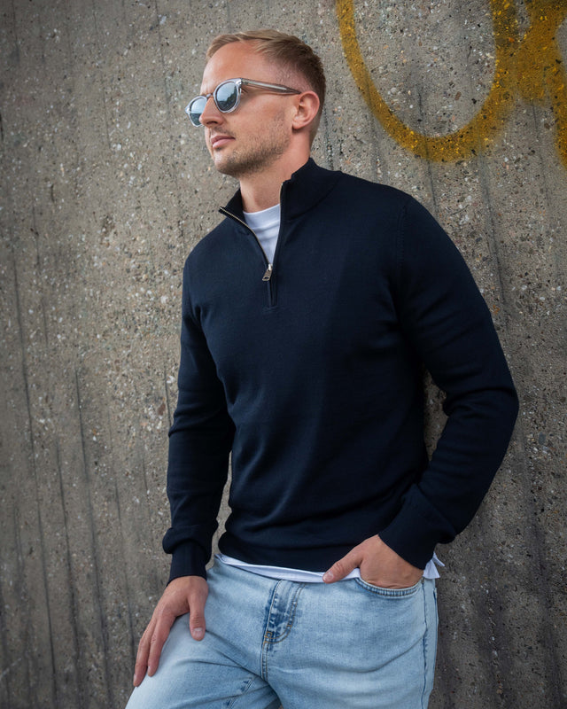 IOS TURTLE zip merino - NAVY