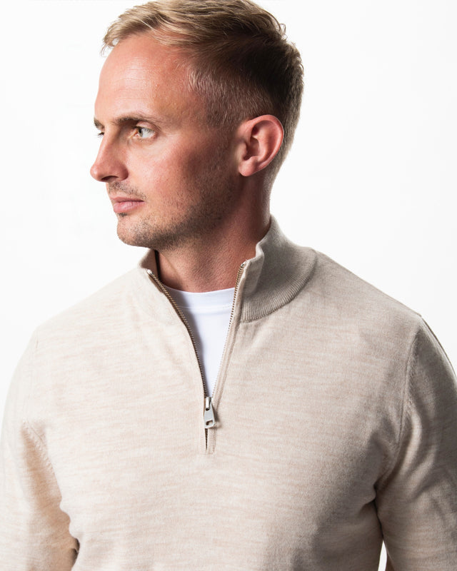 IOS TURTLE zip merino - IVORY MEL.