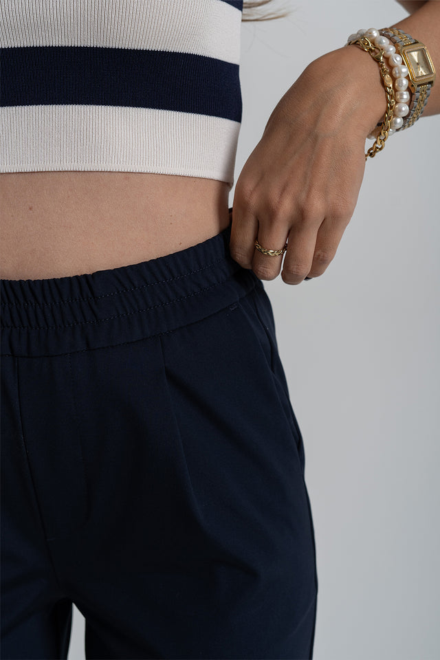 IOS PANTS easy chic - NAVY