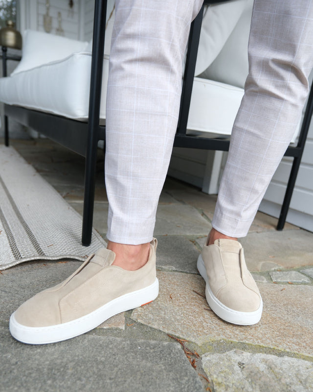 IOS PANTS modern - BEIGE KARO