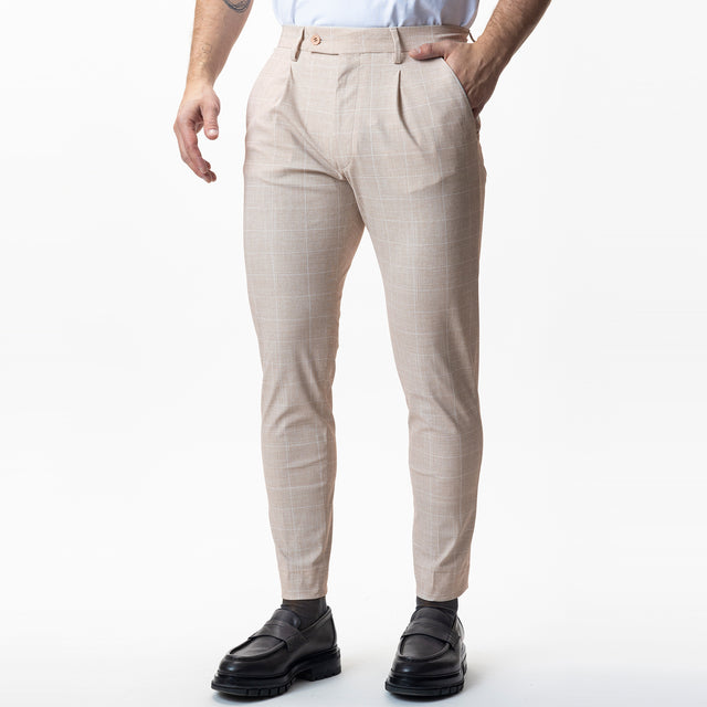 IOS PANTS modern - BEIGE KARO