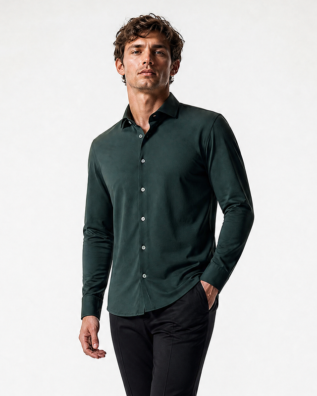 IOS SHIRT - BOTTLE GREEN