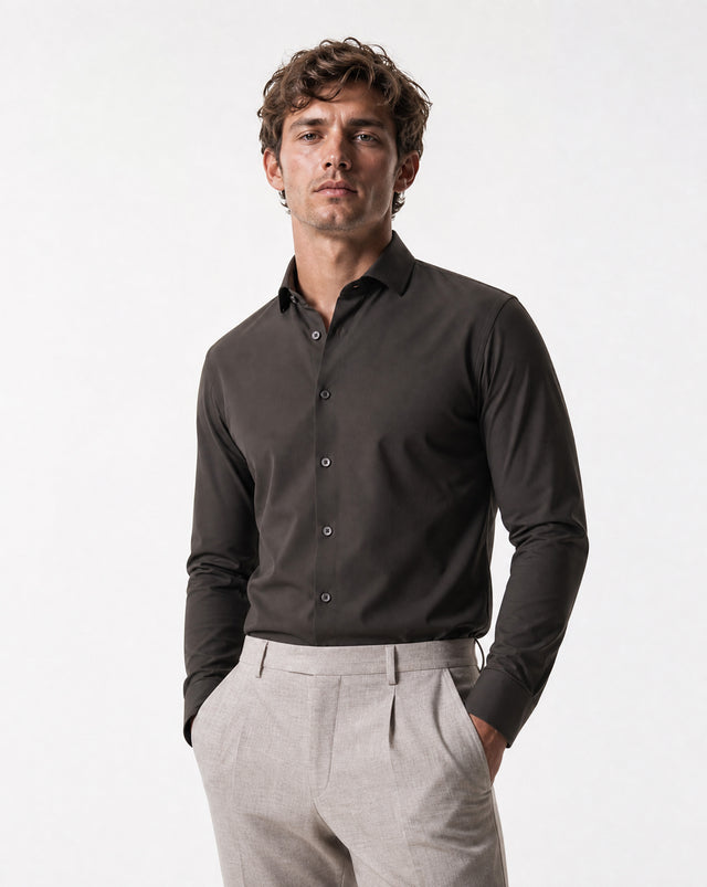 IOS SHIRT - DARK BROWN