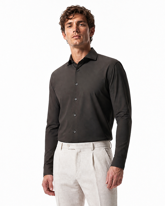 IOS SHIRT - DARK BROWN