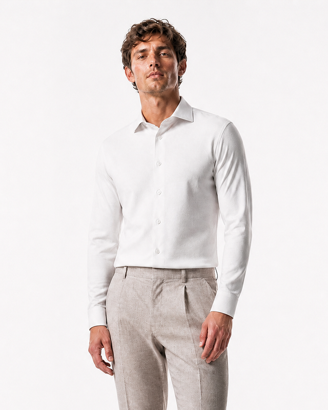 IOS SHIRT - IVORY STRUCTURED