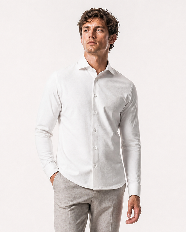 IOS SHIRT - IVORY STRUCTURED