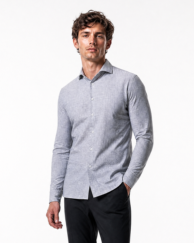 IOS SHIRT - LIGHT GREY DENIM secret