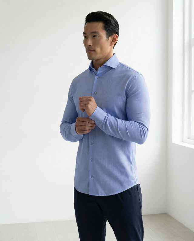 IOS SHIRT - LIGHTBLUE STRIPES