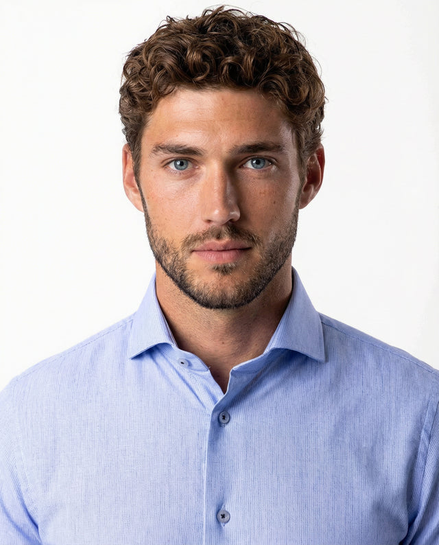 IOS SHIRT - LIGHTBLUE STRIPES