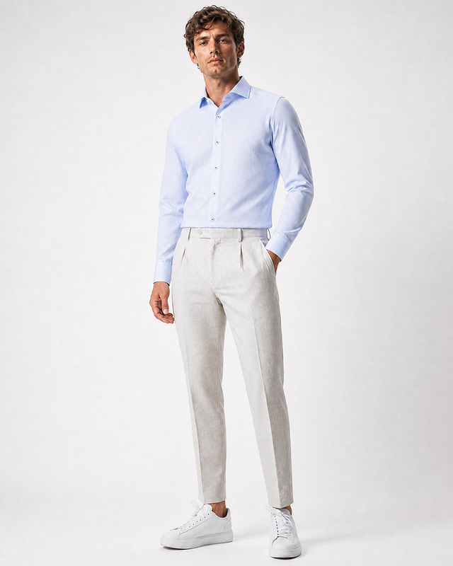 IOS SHIRT - LIGHTBLUE STRIPES