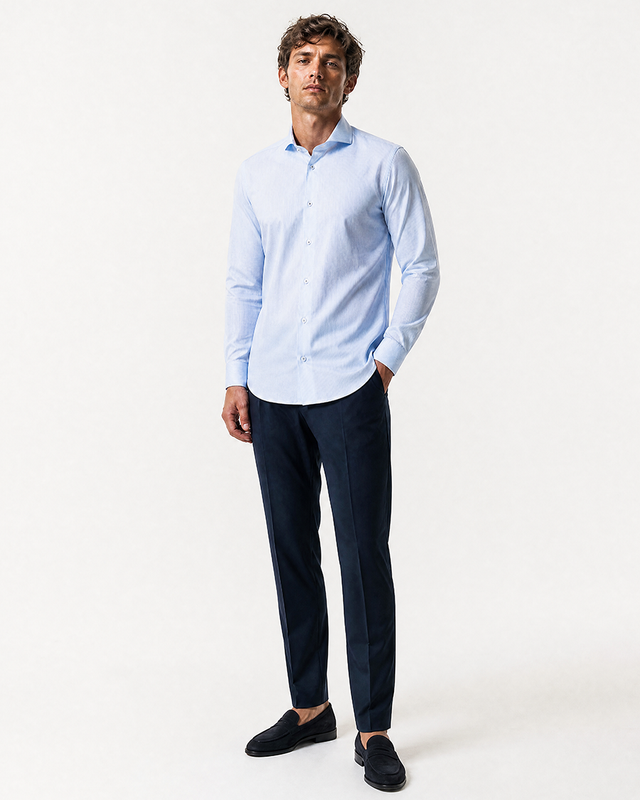 IOS SHIRT - LIGHTBLUE STRIPES