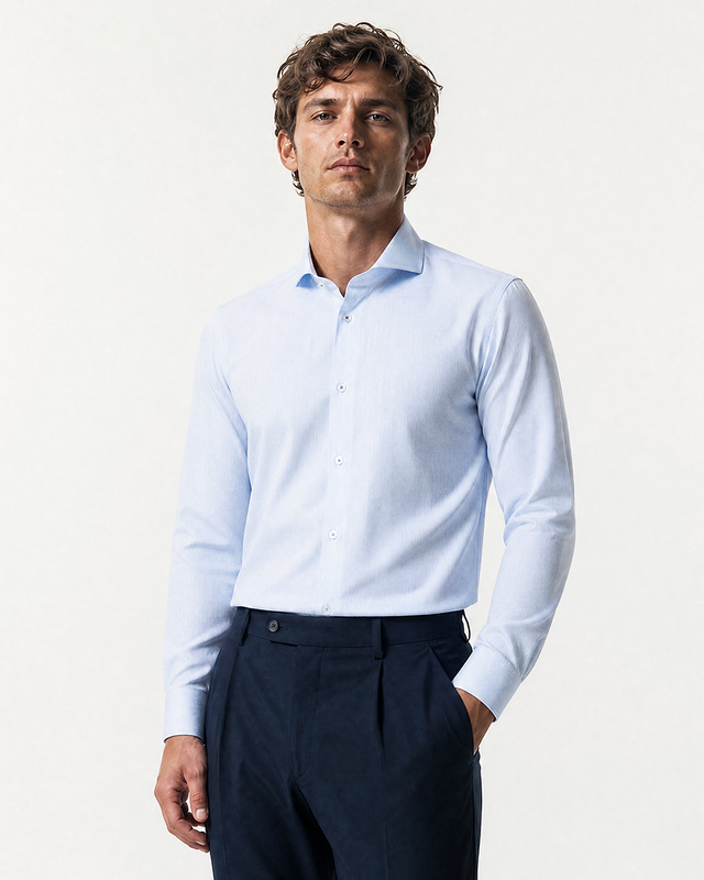 IOS SHIRT - LIGHTBLUE STRIPES