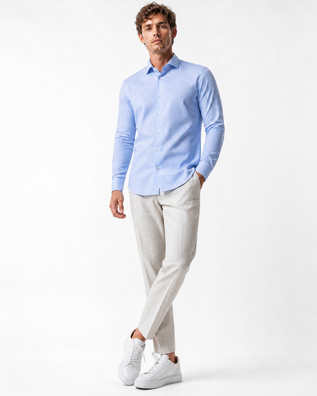 IOS SHIRT - BLUE MINIMAL