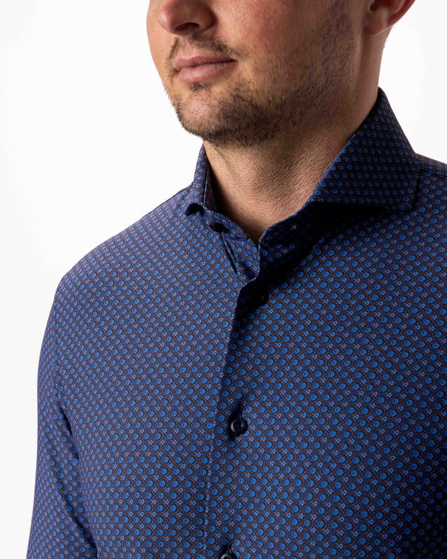 IOS SHIRT - NAVY ORNAMENT