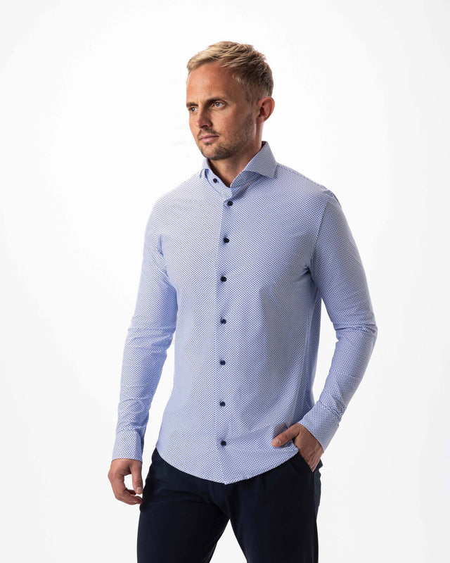 IOS SHIRT - OCEAN BLUE MINIMAL