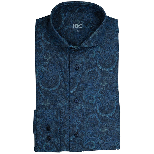 IOS SHIRT - AQUA PAISLEY