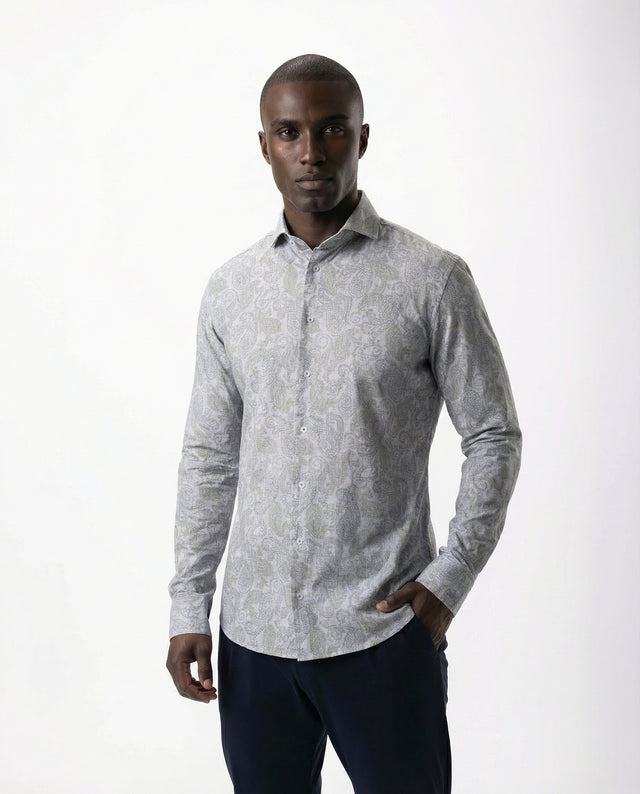 IOS SHIRT - LIGHT KHAKI PAISLEY
