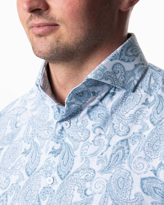 IOS SHIRT - ICE BLUE PAISLEY