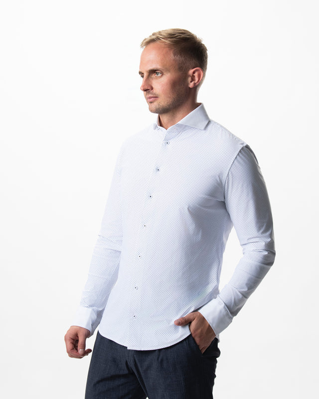 IOS SHIRT - GALAXY BLUE DOTS CONTRAST