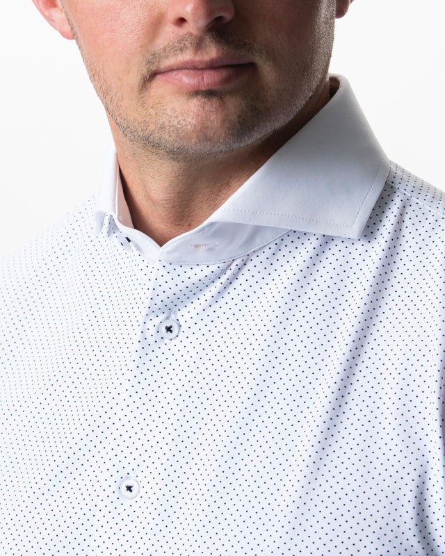 IOS SHIRT - GALAXY BLUE DOTS CONTRAST