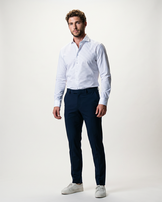 IOS SHIRT - GALAXY BLUE DOTS CONTRAST