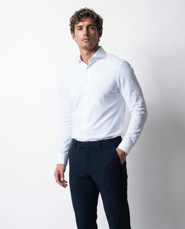 IOS SHIRT - WHITE PIQUÉ