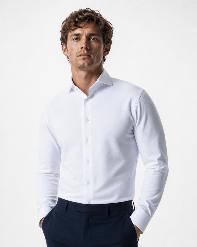 IOS SHIRT - WHITE PIQUÉ