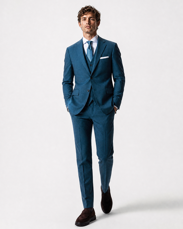 IOS PANTS classic - PETROL BLUE