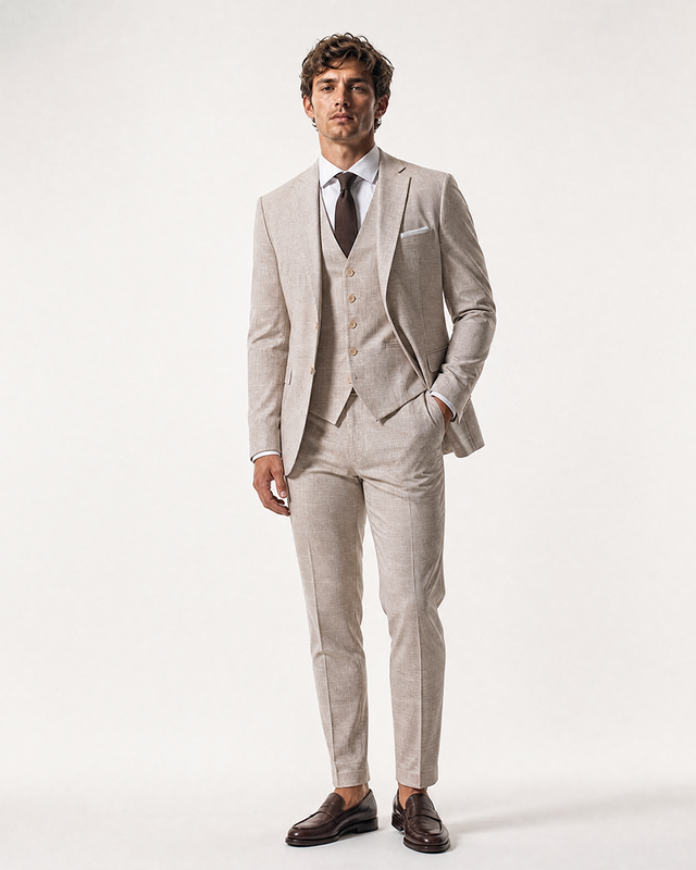 IOS PANTS classic - BEIGE KARO